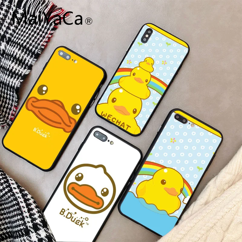 MaiYaCa Rhubarb Duck Plastic Soft Phone Accessories Case For iphone 8 8plus and 7 7plus 6s 6s Plus 6 6plus 5s Cellphones