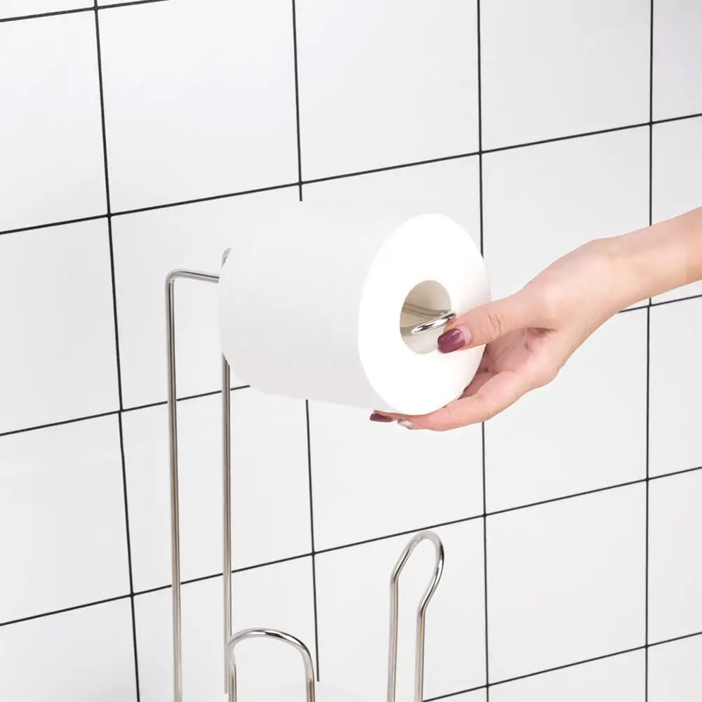 smartloc Iron Large Stand Toilet Paper Holder Tissue Roll Rack Bathroom Storage Container Bath Accessories Kitchen Organizer