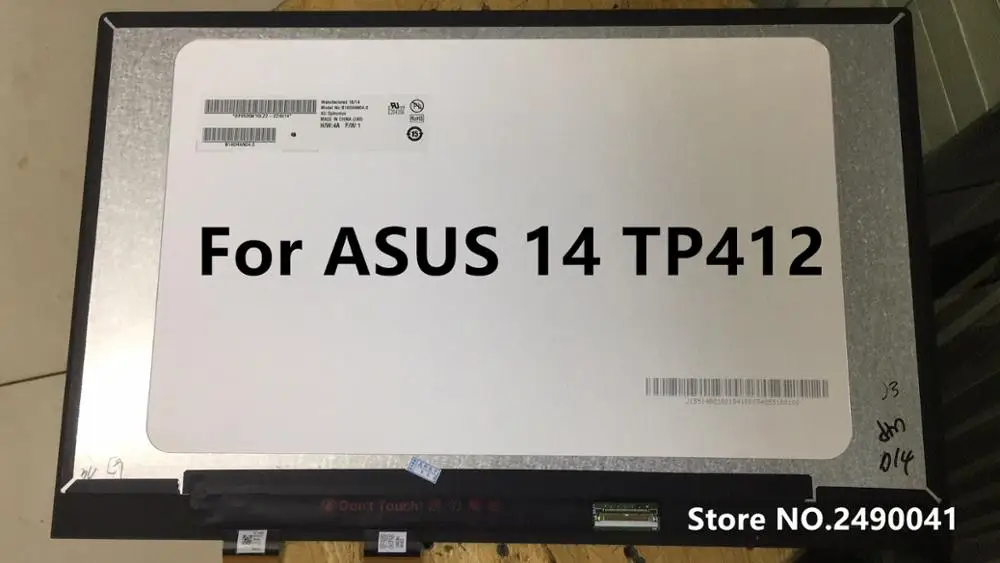 14 ''N140HCA для ASUS VivoBook Flip 14 TP412 TP412U TP412UA дисплей сенсорный экран ЖК-дисплей сборка 115-ar000ur LP156WF6 SPL1