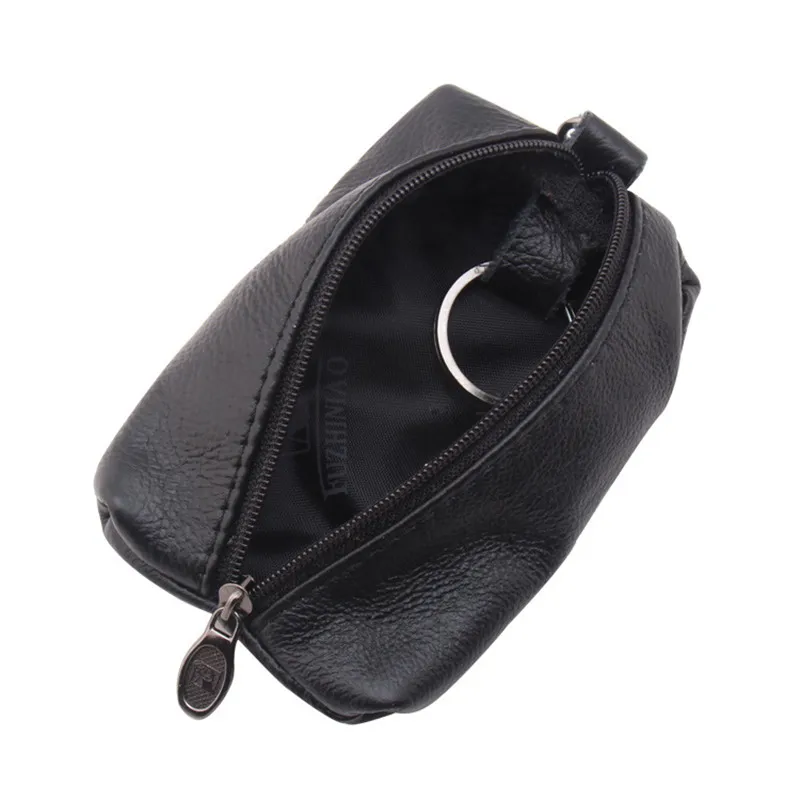 

2018 Men's 100% Genuine Leather Car Key Holder Women's Housekeeper Keys Organizer with Keychain Case Zipper Wallet Coins Purse