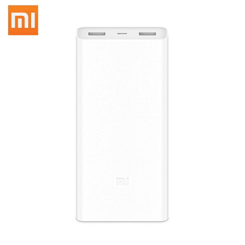 

20000mAh 2C Portable Charger Support QC3.0 Original Xiaomi Power Bank Dual USB Mi External Battery Bank 20000 for Mobile Phones