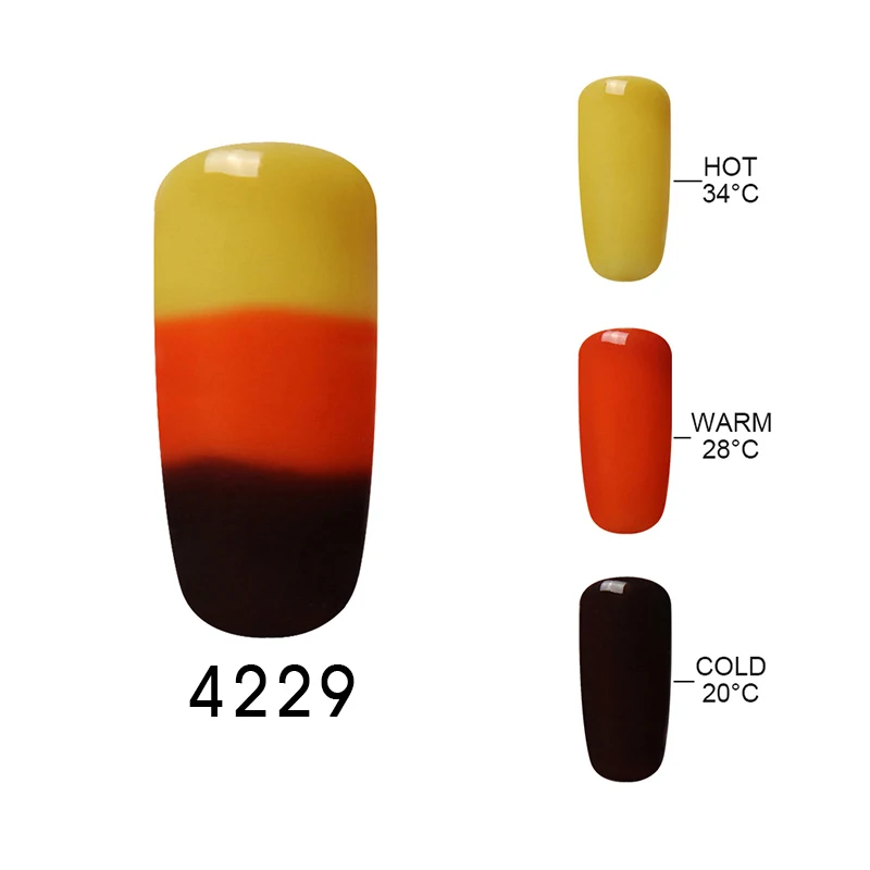 Elite99 изменение настроения Цветной Гель-лак для ногтей 32 УФ Цвет Тепловая температура гель для изменения цвета лак для ногтей 10 мл/уп - Цвет: 4229