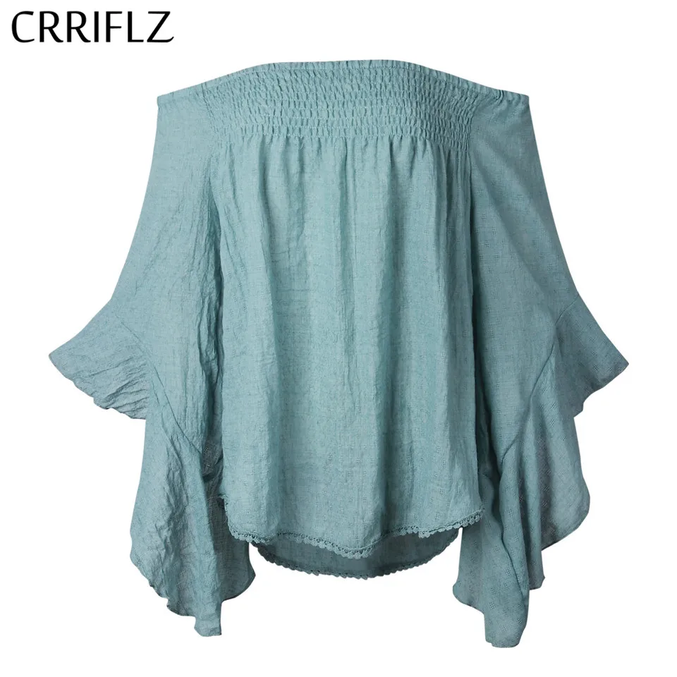 

Women Solid & Leaf Pattern Tops Sexy Printed Cold Shoulder Wrapped Chest Shirt Female 2019 New Summer Blouses CRRIFLZ