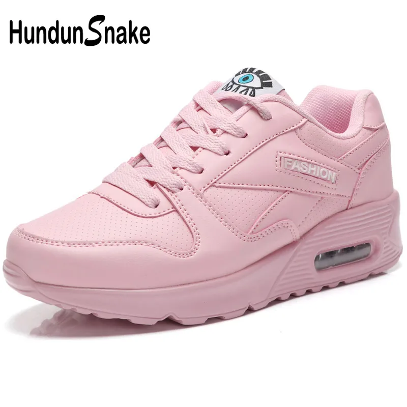

Hundunsnake Air Cushion Woman Sport Sneakers Woman Sports Shoes Female Pink Women's Running Shoes Leather Women Sport Shoes T31