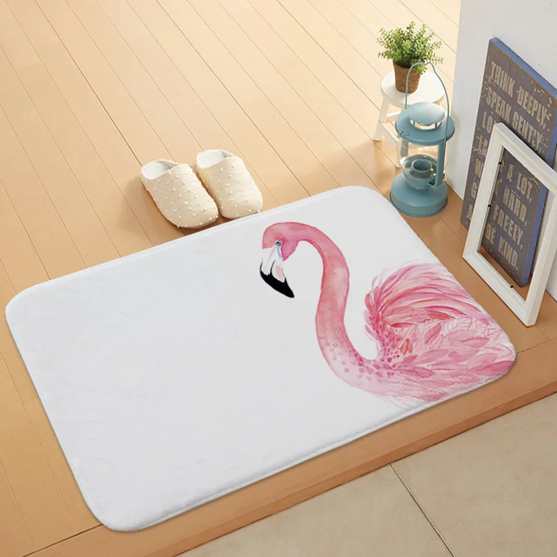 Nordic Стиль Фламинго коврик для ванной Спальня коврик для кухни, ванной, противоскользящая накладка Прямоугольный Коврик у входной двери