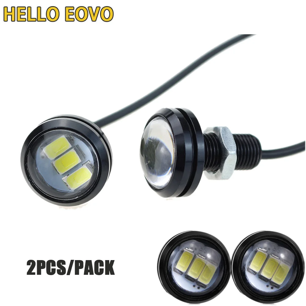 

2PCS Car DRL Eagle Eye 23mm LED Daytime Running Light Motorcycle Screw Lamp Source Waterproof 5630SMD Car Styling
