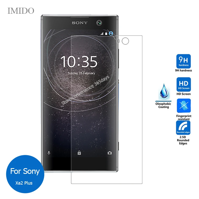 

2PCS For Sony Xperia Xa2 Plus Tempered Glass Screen Protector Safety Protective Film on Xa2Plus Xa 2 H3413 H4413 H 3413 4413