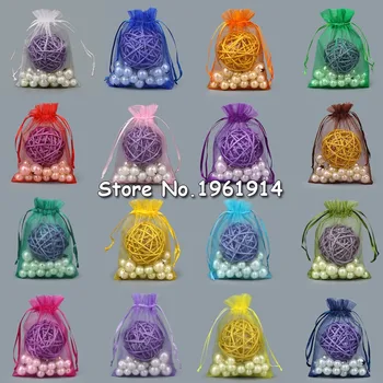

Wholesale Free Shipping Organza Bags 11x16cm Drawable Wedding Gift Bags & Pouches 300pcs/lot