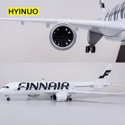 47 см 1/142 масштаб самолета Airbus A350 Финляндии FINNAIR авиакомпании Модель W свет и литой колесный Пластик смолы плоскости для коллекции