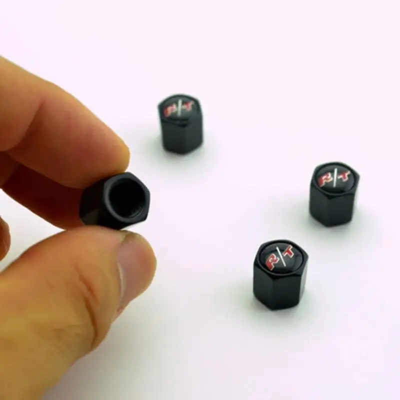 

Hot 4x R / T Tire Valve Stems Air Caps for Challenger Charger RT Shaker Ram Viper HEMI free shipping