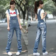 Новинка года, модный джинсовый комбинезон на лямках, штаны свободного покроя размера плюс S-XXL, комбинезон и штаны от комбинезона