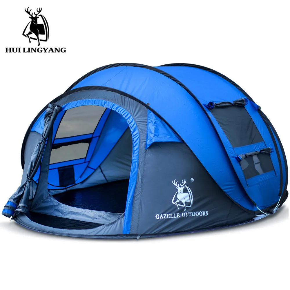 

New style throw tent outdoor 3-4 persons automatic speed open throwing pop up windproof waterproof beach camping tent large spa