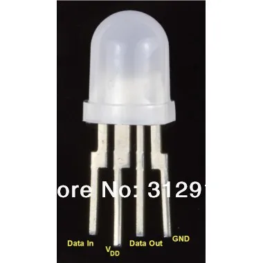 

PL9823-F8;8mm round hat RGB LED with P9823 chipset inside;full color;frosted