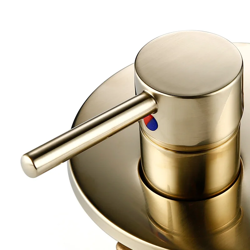 Shower Set Brushed Gold Shower Set Headshower Mixer Swivel Bath Spout Wall Mount Shower Faucet Diverter Combo for Bathroom With Handshower