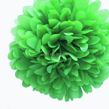 

10pcs 14"(35cm) Large New Year Party Nursery Decorations Lime Green Tissue Paper Pom Poms Hanging Flower Ball for Weddings