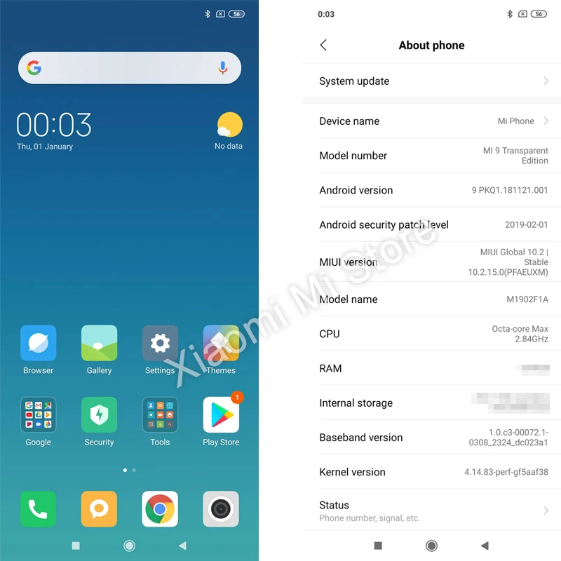 Оригинальный Xiaomi mi 9 прозрачный 8 ГБ ОЗУ 128 Гб ПЗУ мобильный телефон Snapdragon 855 6 39
