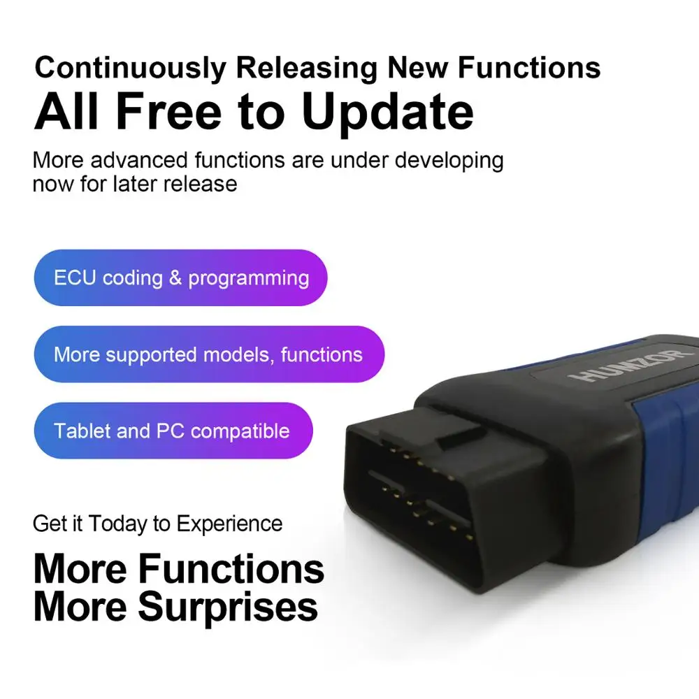 HUMZOR NexzDAS полная система OBD2 сканер Bluetooth 4 2 для Android диагностический инструмент
