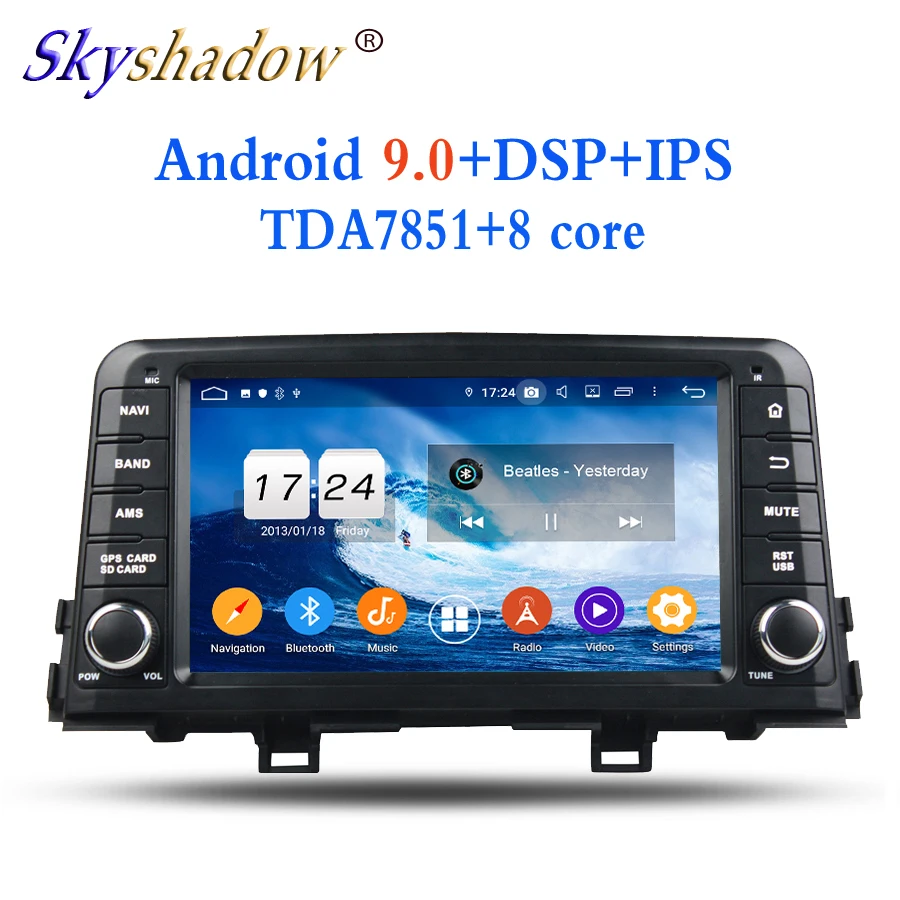 TDA7851 4*50 Вт Android 9,0 для kia Morning Picanto 8 ядерный 4 Гб ОЗУ Bluetooth ручная Wifi gps карта Автомобильный dvd-плеер RDS радио