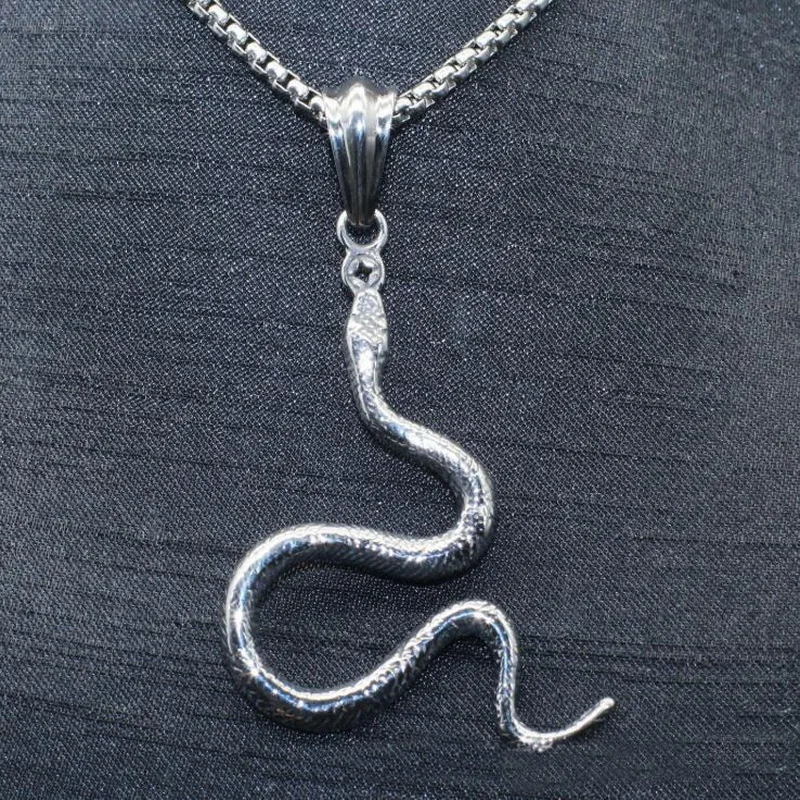 

2019 Rushed Titanium Steel Stainless Edc Tool, Hip Hop Necklace Simple Snake For Pendant, Locomotive Tactical Pendant