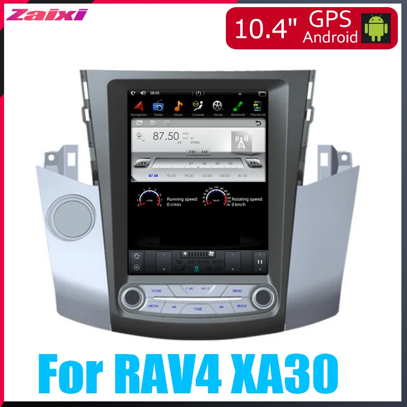 ZaiXi 10,4 Tesla Тип Android для Toyota RAV4 XA30 2006~ 2012 автомобильный Android dvd-плеер навигация gps радио мультимедийная система