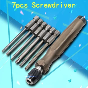 

Manual Screwdriver Package With 6pcs Batch Head Combined Tool With Six Corner Screwdriver With Magnetic Batches