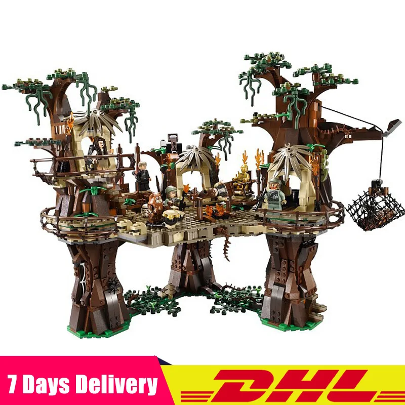 

Compatible Legoinglys 10236 05047 1990pcs Star War UCS The Ewok Village Model Building Blocks Bricks Educational Funny