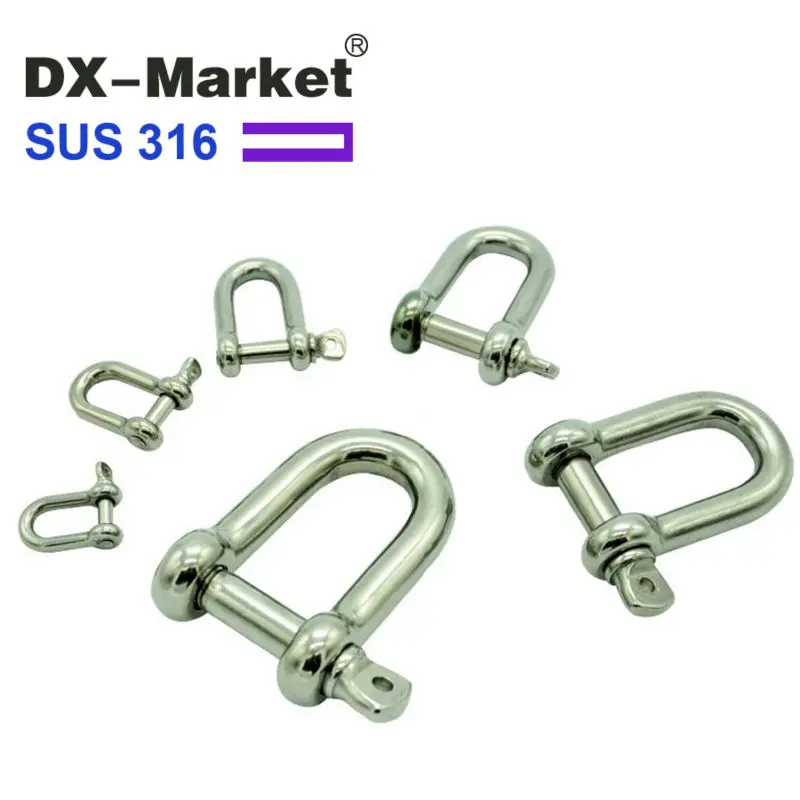 m18 , Chain D Rigging Shackle for Boat , 316 Stainless Steel Dee Type rigging , sus316 m18 dee