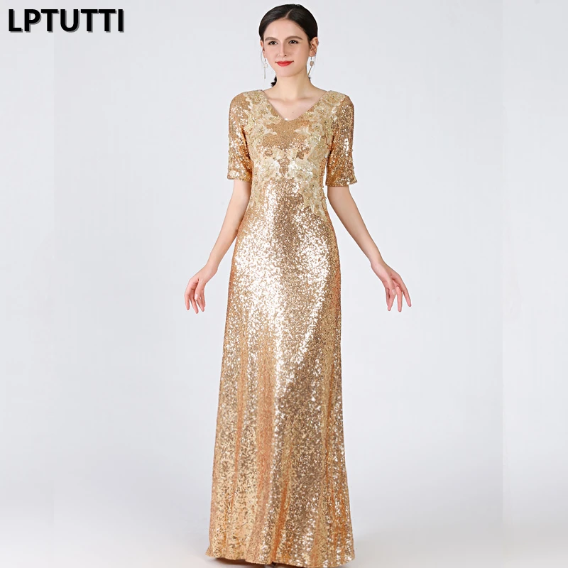 

LPTUTTI Sequin Beading Gratuating New For Women Elegant Date Ceremony Party Prom Gown Formal Gala Luxury Long Evening Dresses
