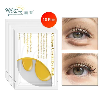 

SOON PURE 20pcs=10pairs 24k Gold serum Eye Mask Collagen Anti-Aging Skin Care Eye Patches Dark Circle Remover Anti-Puffiness