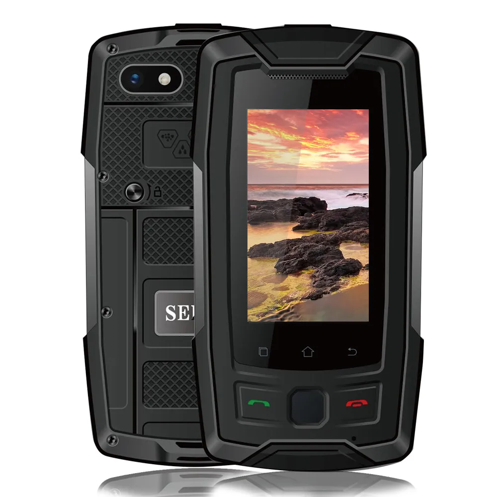 SERVO X7 Plus 2.45" Mini Smartphone LTE IP68 Waterproof Rugged Mobile Phone MTK6737 RAM 2GB ROM 16GB Fingerprint NFC GPS Walkie - Цвет: Black