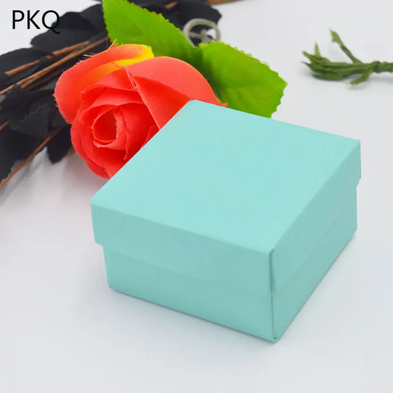 50 шт. 6 5*6 5*3 8 см маленькая квадратная бумажная коробка с крышкой одноцветная