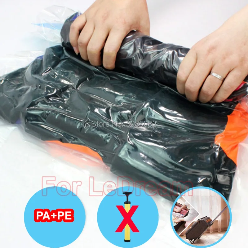 Hot Free Shipping Hand Rolling Vacuum Compression Space Saving Bags For