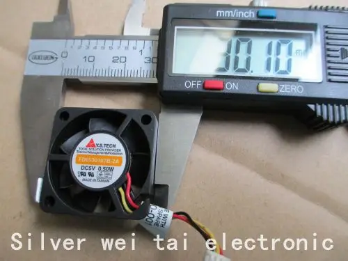 

3pcs fan Y.S.Tech 3010 cooling fan double ball three-pin 30X30X10mm 3cm fan FD0530107B-2A DC5V 0.50W mini micro fan