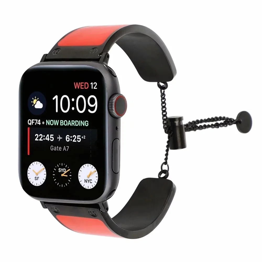 Ремешок для iwatch Band 38 мм полосы 42 мм 44 мм 40 мм Золотой браслет для Apple Watch Band 38 мм из нержавеющей стали серии 4 3 2 1