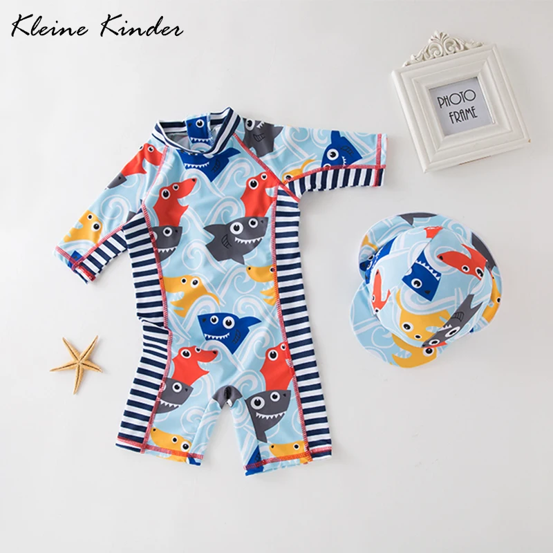 

Swimsuit For Children 2024 Shark Print Children's Swimwear One Piece Beach Pool Toddler Baby Boy Bathing Swimming Suit for Boys