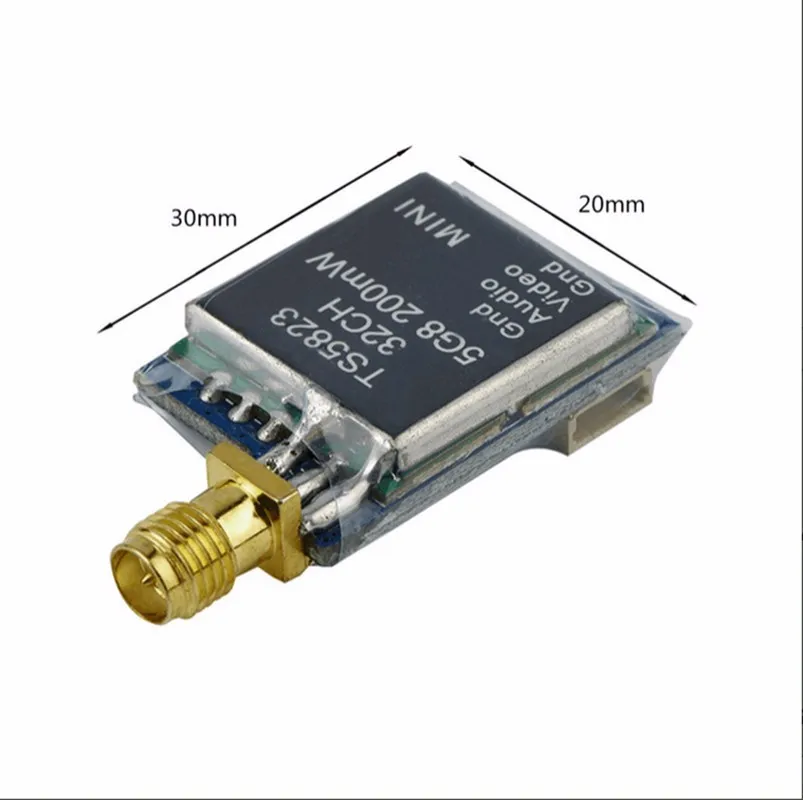 5.8G 32CH 200MW FPV Channel AV Transmitter Camera Wireless Rc Transmision TX TS5823 For DJI Phantom QAV250 Mini Quadcopter