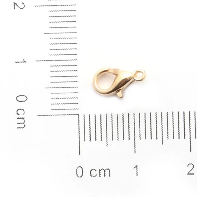 10 мм, 100 шт./лот, застежка-карабин из сплава, крючки для ожерелья и браслета, застежка-крючок для рукоделия с открытыми инструментами, кольцо для изготовления ювелирных изделий - Цвет: KC Gold