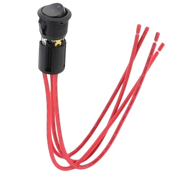 

Headlight Fog Light Lamp Control Switch On-Off Rocker Switch +Mounting Base Show Red Yellow Led 14V 20A