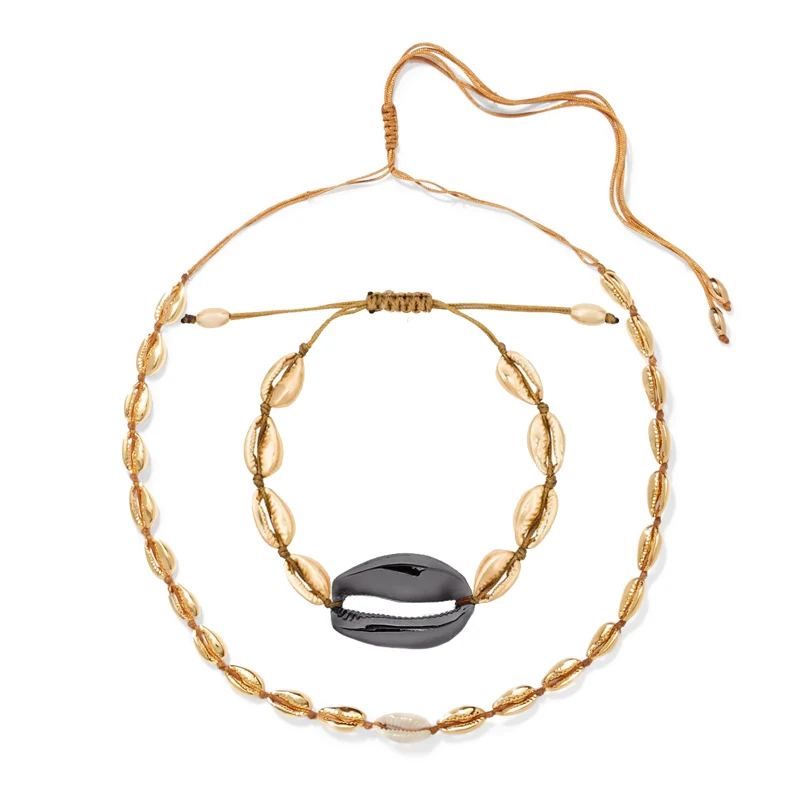 

2019 Natural Shell Necklace A Variety Of Special Personality Styles New Listing Bohemian Wind Necklace Gold color Silver color