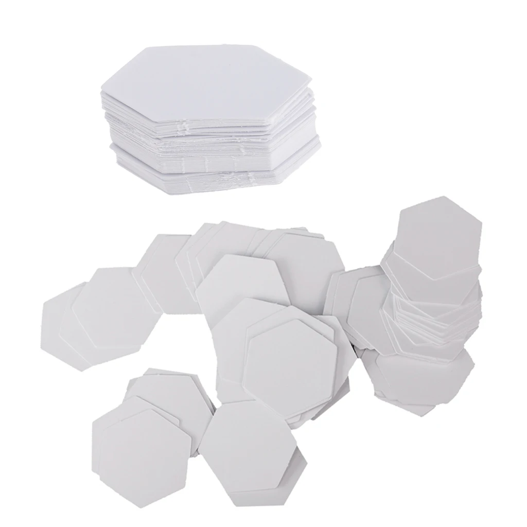 200Pcs Hexagon English Paper Piecing Quilting Templates White 26mm 42mm For Patchwork Crafts
