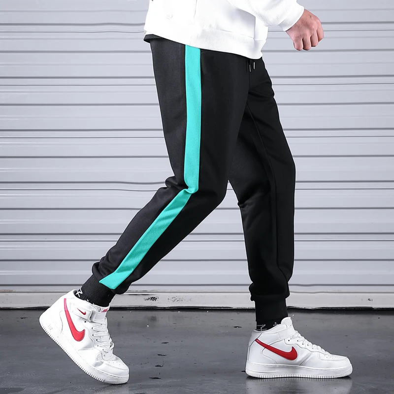 

New Sweatpants for Men Casual Track Pants Black Slim Fit Jogger Pants Drawstring Trousers Mens Brand Sportswear Bottoms M-4XL
