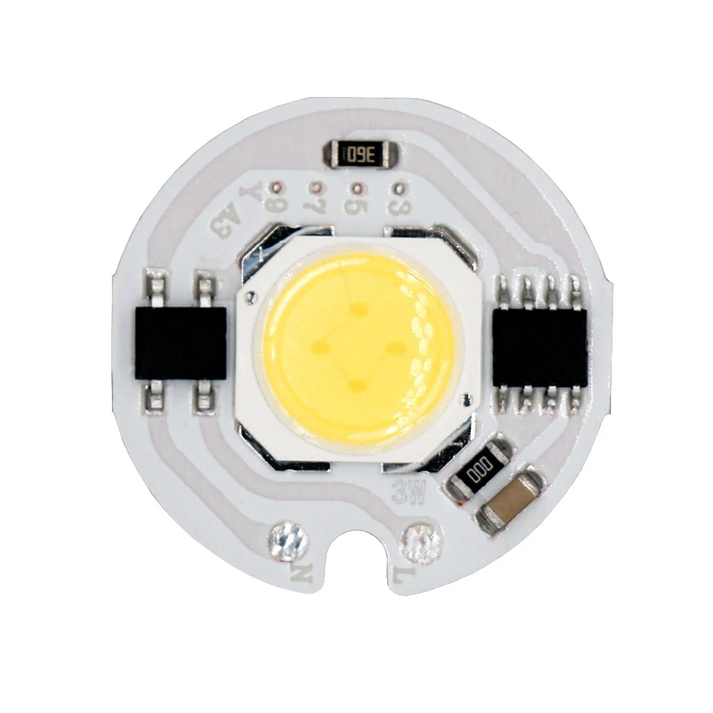 3 Вт 5 Вт 7 Вт 9 Вт AC185-AC220V светодиодный COB Чип-светильник без необходимости драйвера умная лампочка с ИС-лампой для DIY светодиодный прожектор точечный светильник