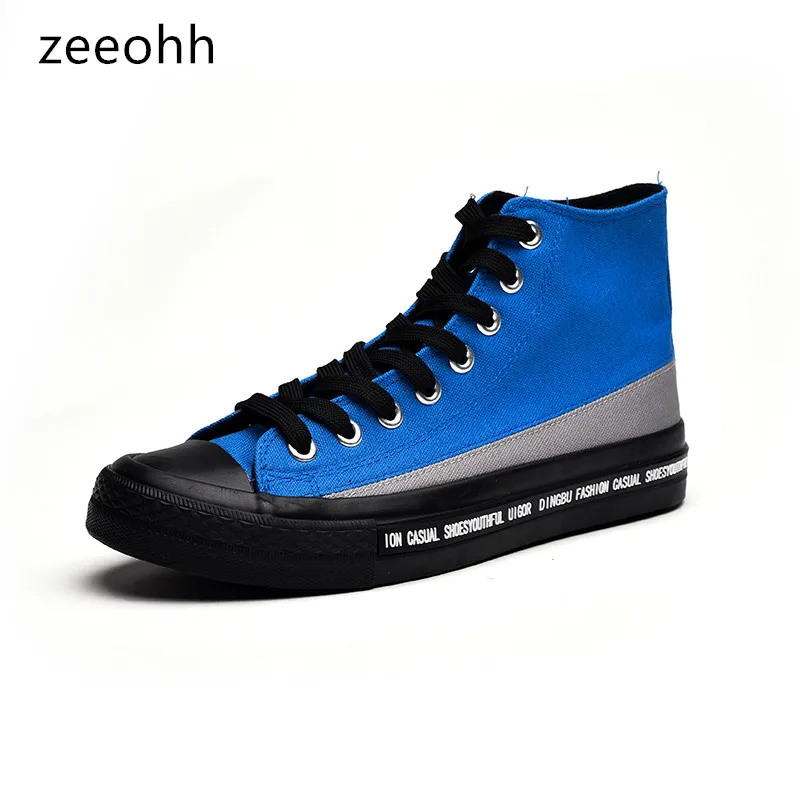 

zeeohh spring big size 45 46 New lace up Comfortable men shoes autumn casual high top sneakers super cool men flats shoes