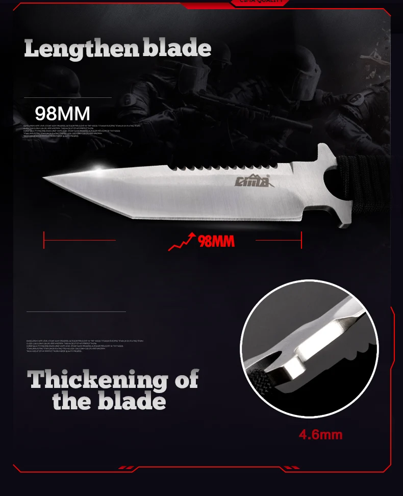 CIMA A17 нож для дайвинга черный нож для подводной охоты полузубчатое лезвие, ABS оболочка/регулируемый эластичный ремешок для ног 2(черного цвета нет