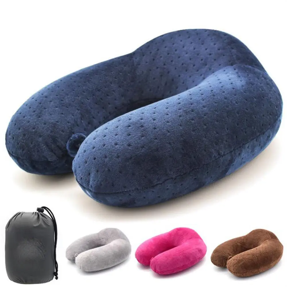 U Shaped Memory Foam Travel Pillow Neck Support Head Rest Airplane Car