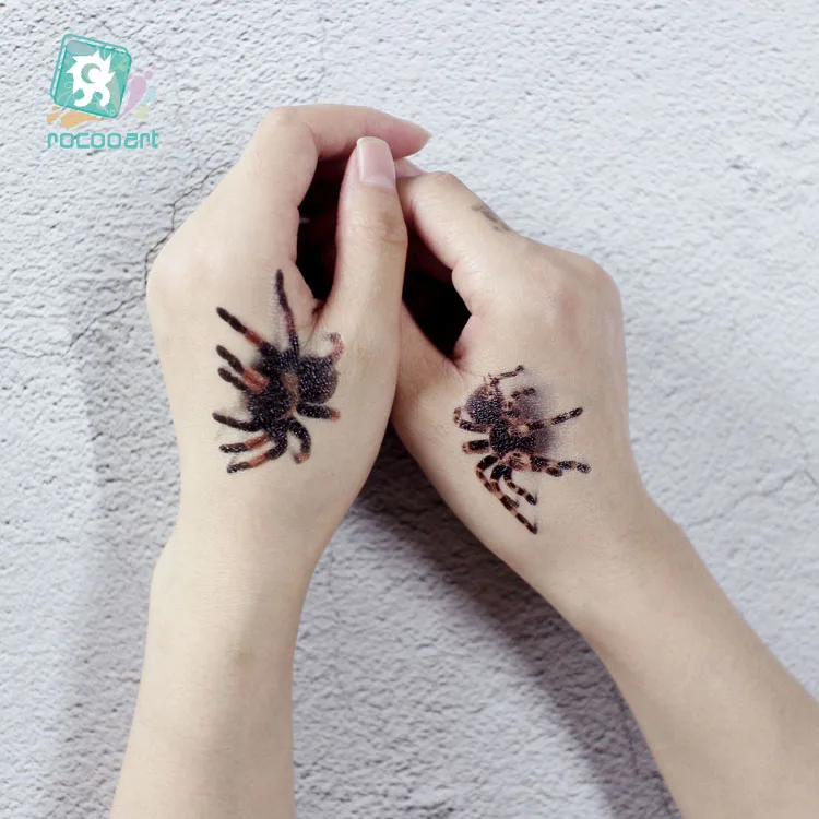 Rocooart 3D العقرب لصاقات وشم العنكبوت المؤقتة الوشم هالوين نكتة وهمية الوشم الجسم الفن Tatuajes للماكياج حزب Taty Rocooart 3D العقرب لصاقات وشم العنكبوت المؤقتة الوشم هالوين نكتة وهمية الوشم الجسم الفن Tatuajes للماكياج حزب Taty