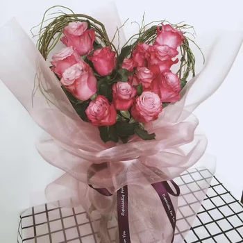 

Korean Flowers Wrapping Paper Florist Bouquet Packing Gauze Flower Packaging Florist Supplies 63cm*5yard