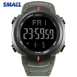 SMAEL Лидирующий бренд Военная Униформа спортивные часы для мужчин 50 м водостойкий светодиодный цифровой кварц человек часы Relogio Masculino