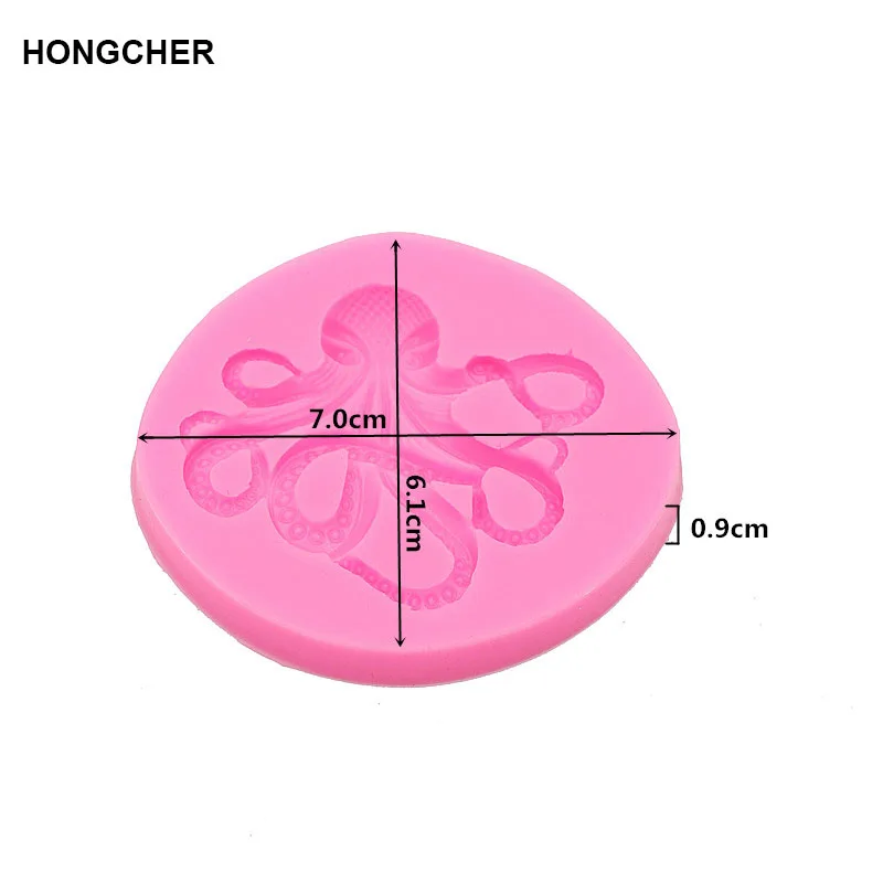 Новая морская серия Осьминог помадка торт Силиконовая форма, шоколадная форма, глиняная форма, кухонное приспособление для выпечки, бисквитный Мусс плесень