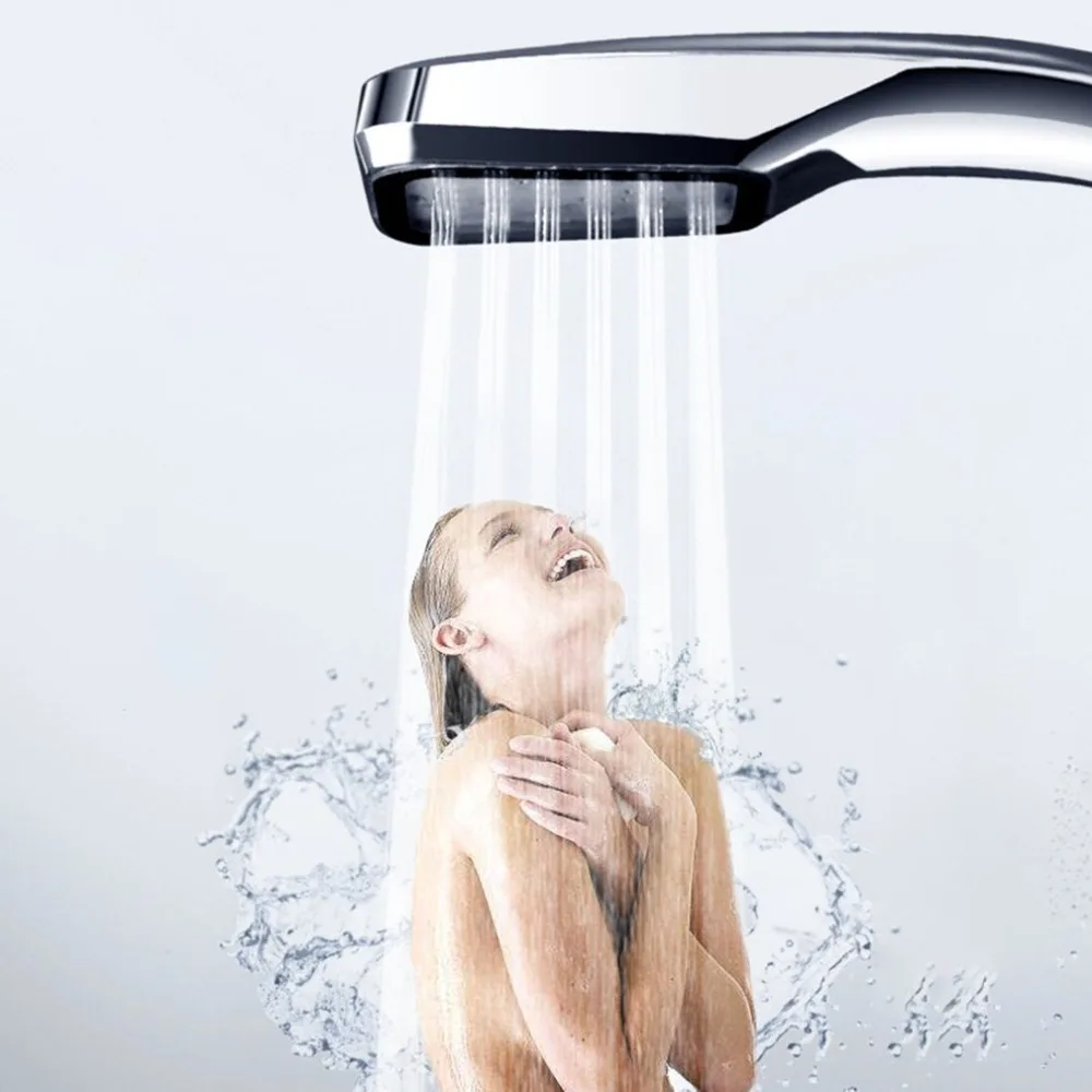 Душевая насадка для ванны Регулируемая 3 режима высокого давления каменный поток ручная телефонная душевая головка контроль температуры